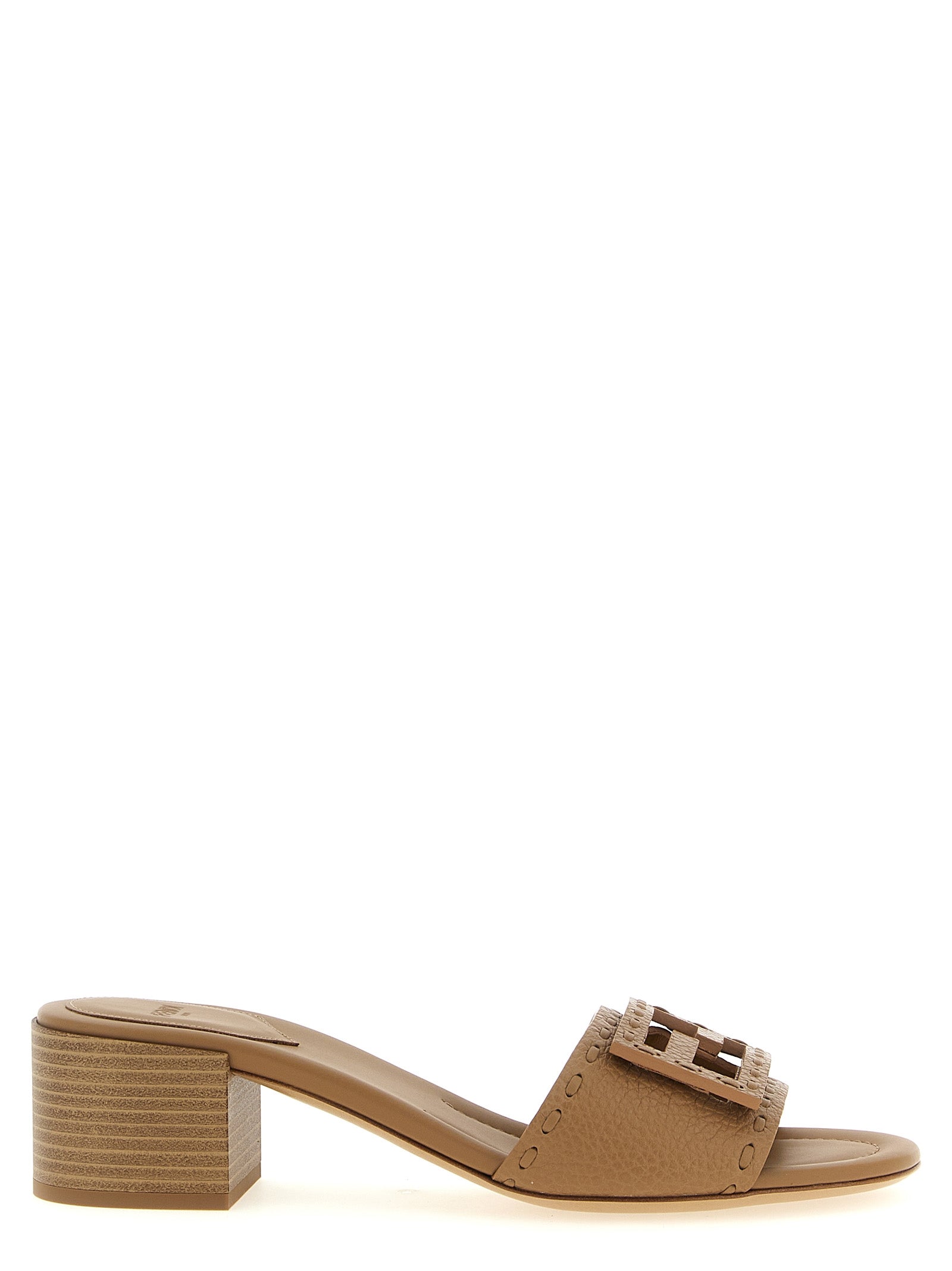 Beige Kalbsleder Sandalen