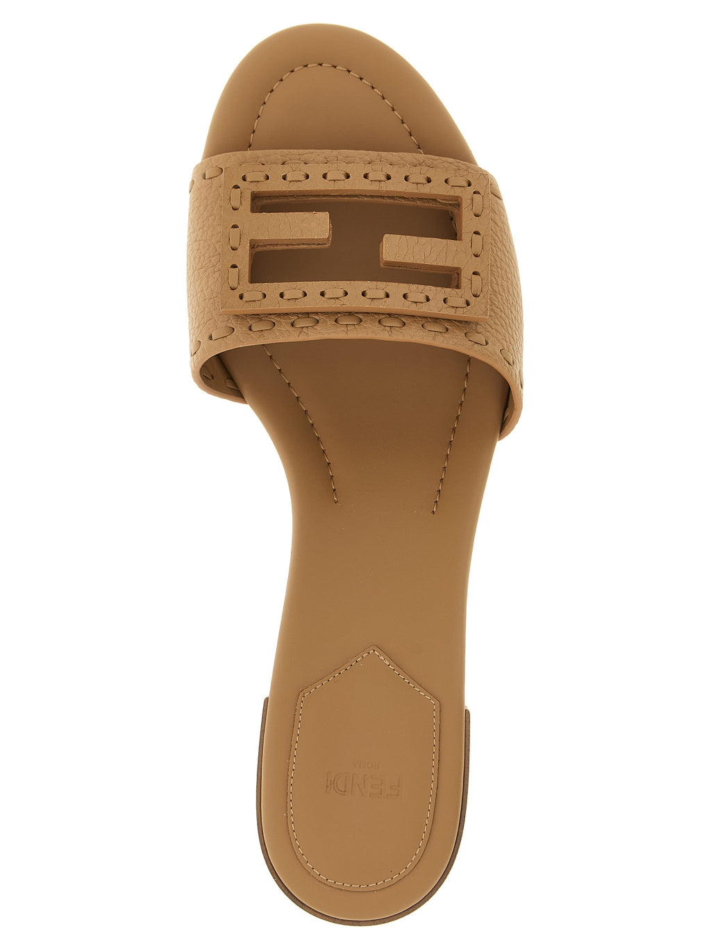 Beige Kalbsleder Sandalen