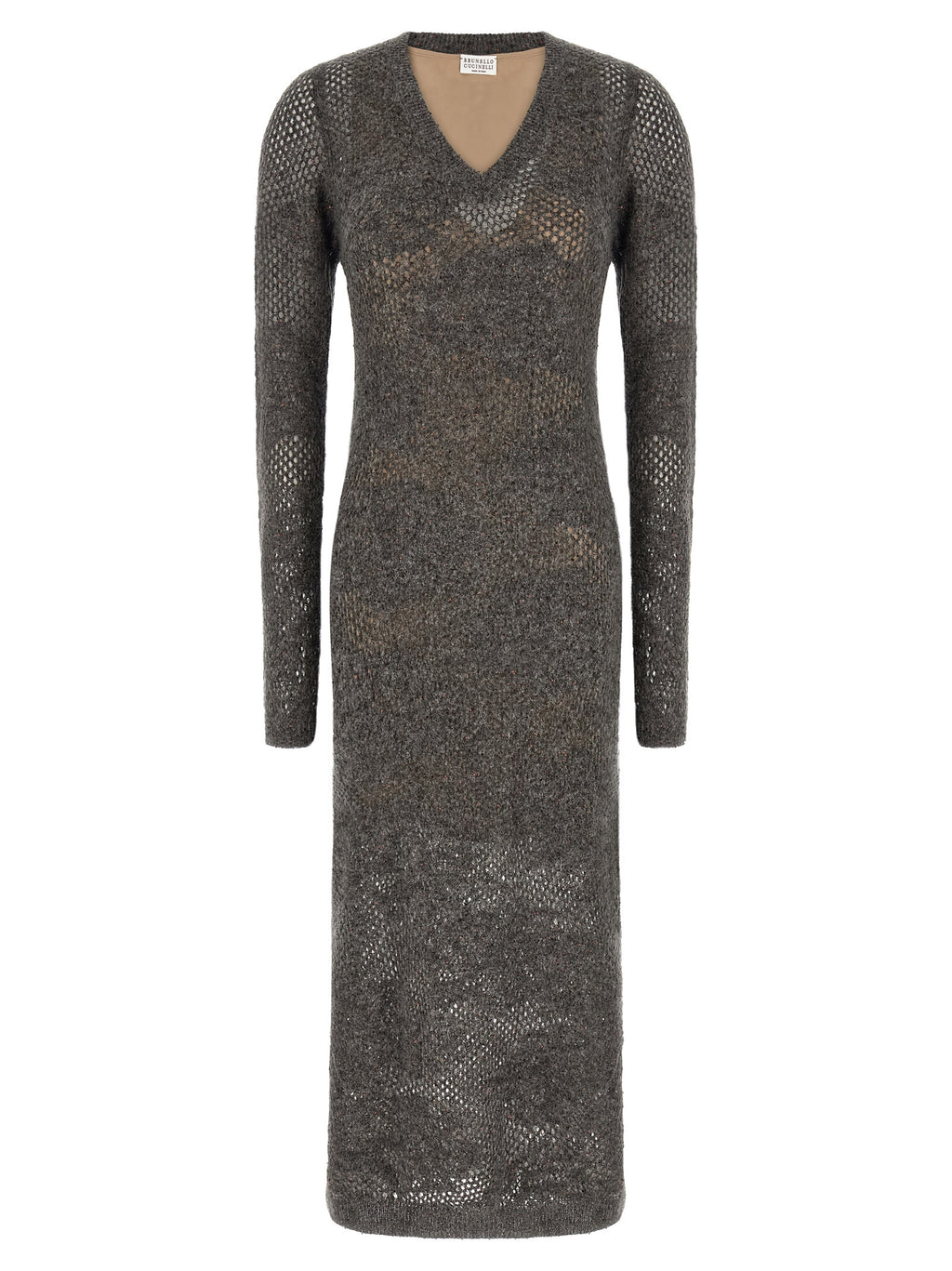 Graues Nylon-Abendkleid