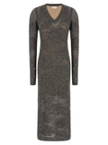Graues Nylon-Abendkleid
