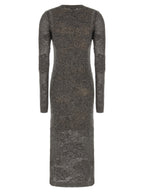 Graues Nylon-Abendkleid