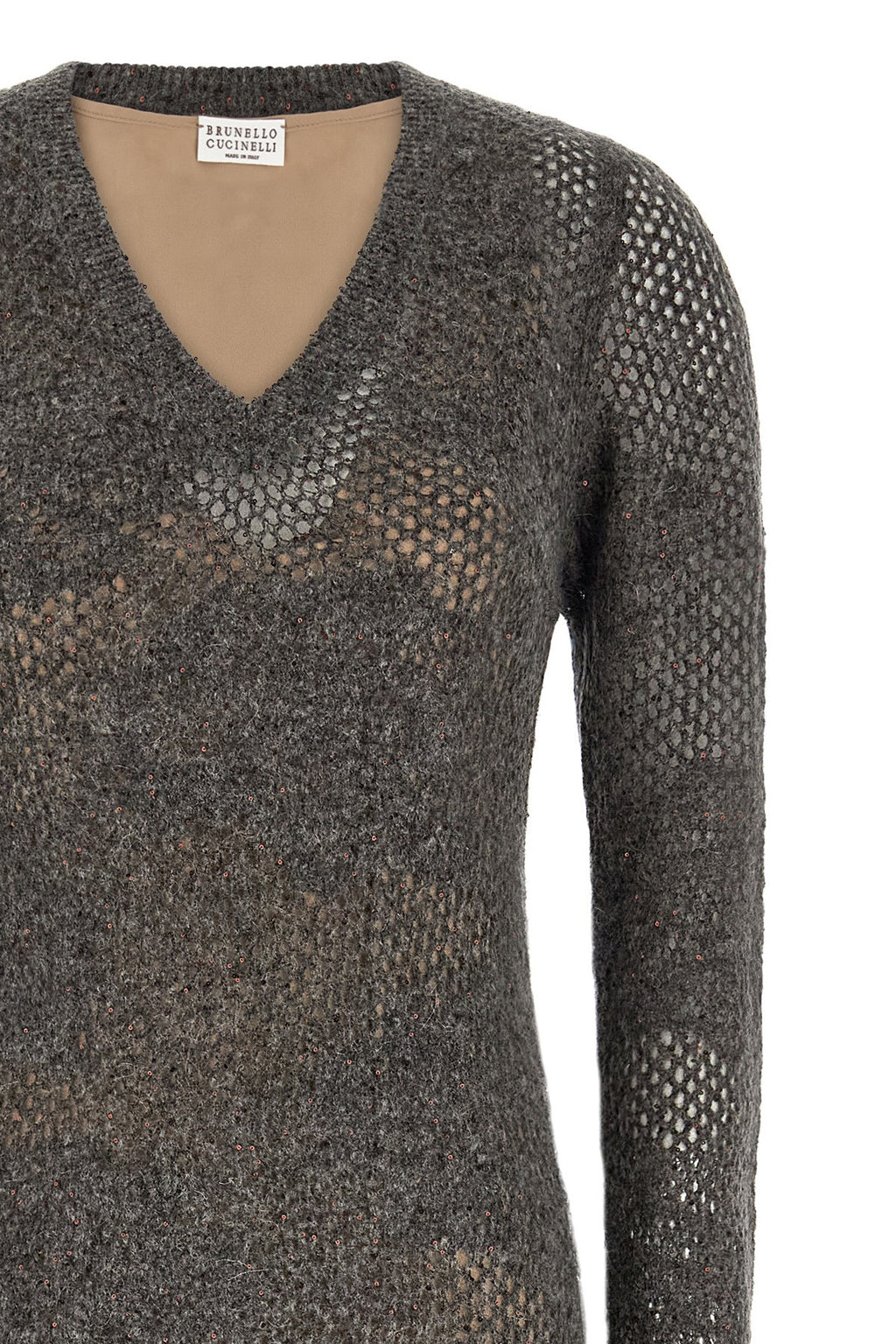 Graues Nylon-Abendkleid