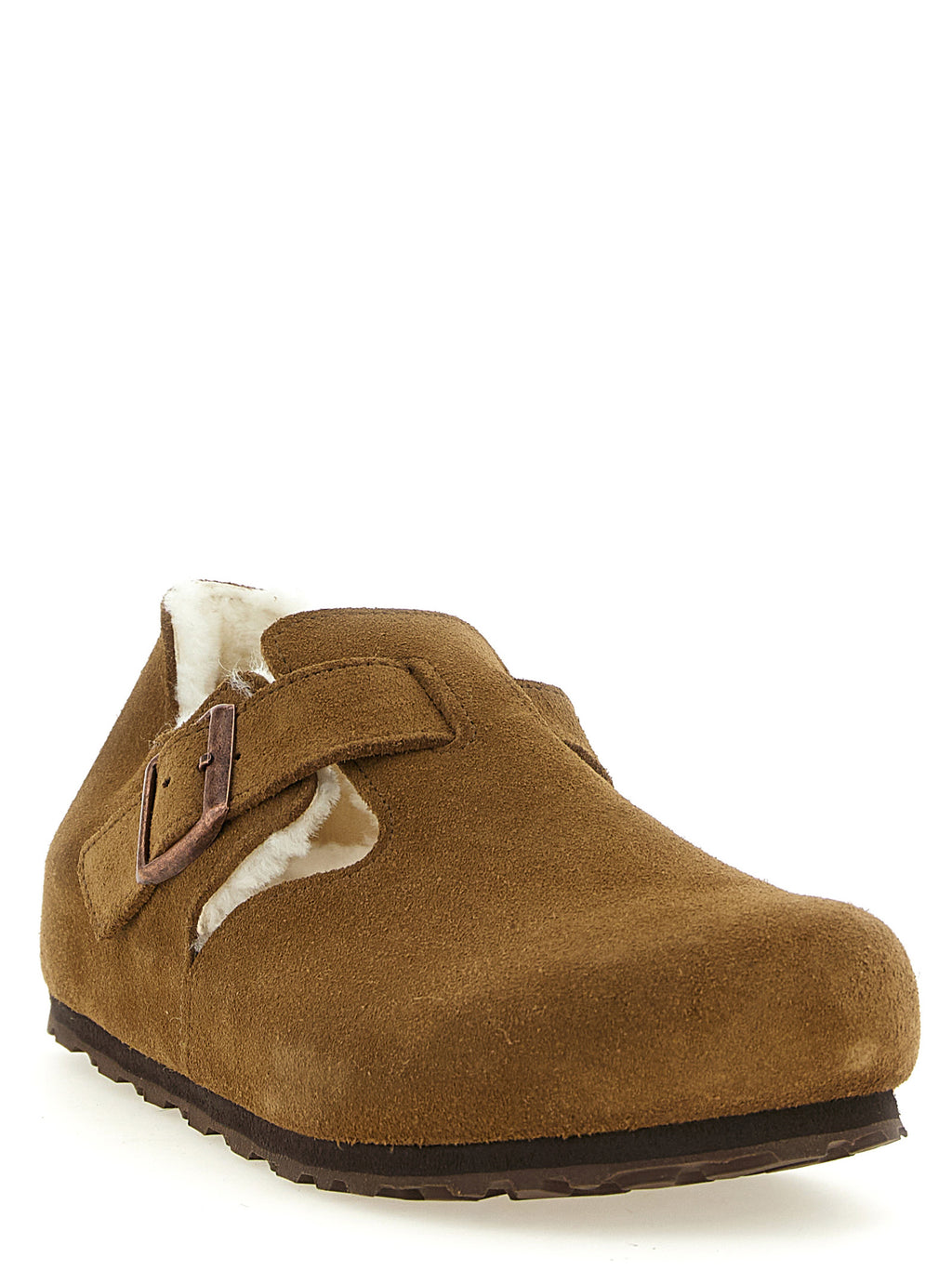 Braune Wildleder-Clogs