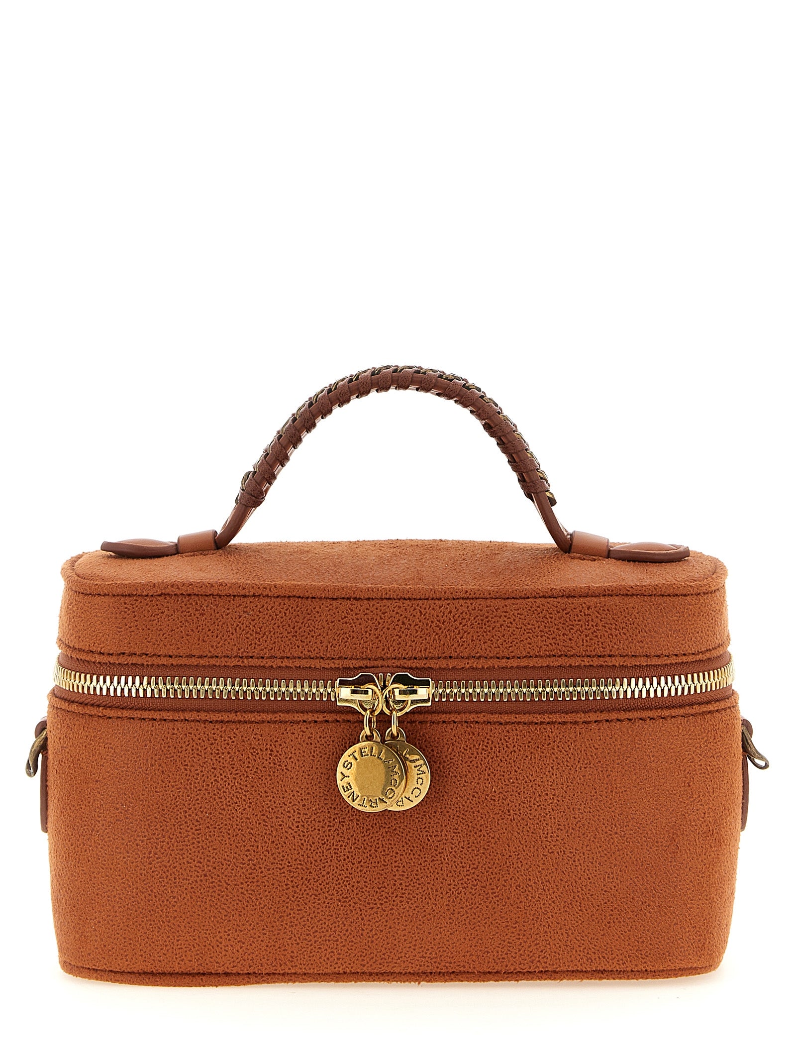 Orangefarbene Crossbody-Tasche aus Polyester