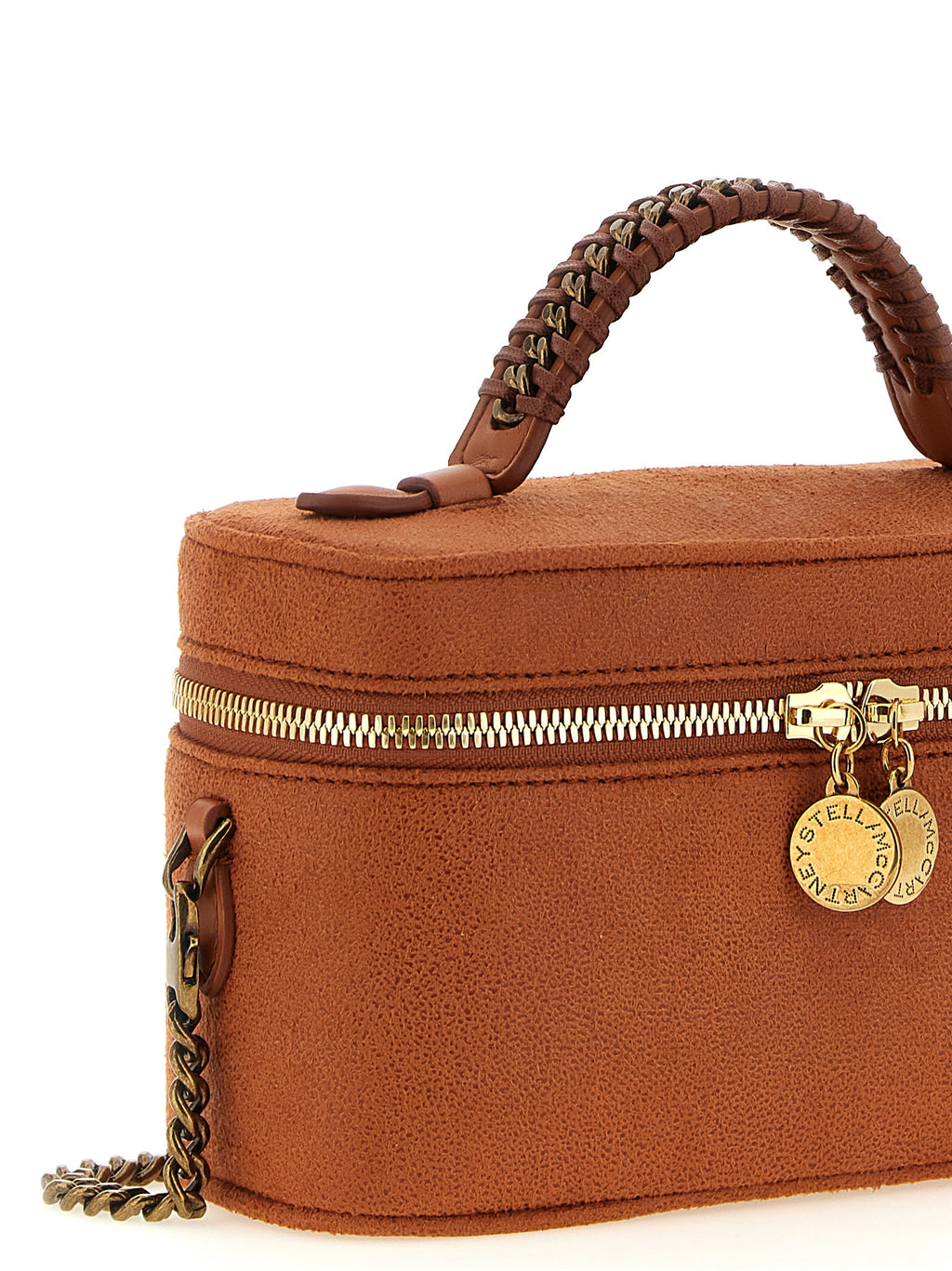 Orangefarbene Crossbody-Tasche aus Polyester