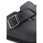 Schwarze Mules aus Synthetik