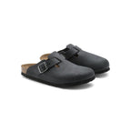 Schwarze Mules aus Synthetik