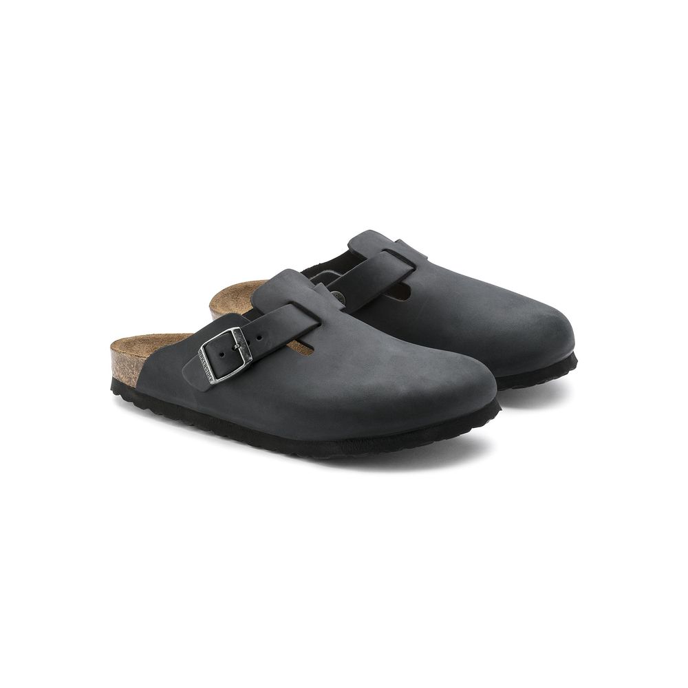Schwarze Mules aus Synthetik