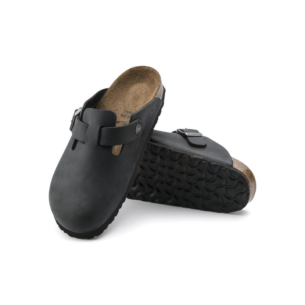 Schwarze Mules aus Synthetik
