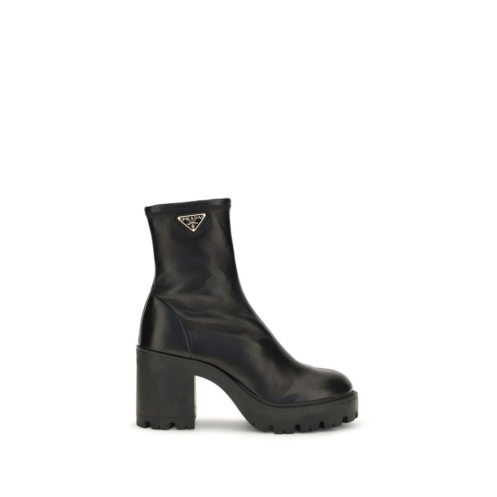Schwarze Ankle Boots aus Kalbsleder Bos Taurus