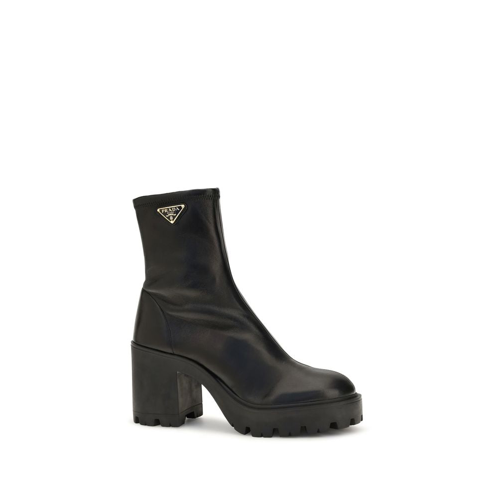 Schwarze Ankle Boots aus Kalbsleder Bos Taurus