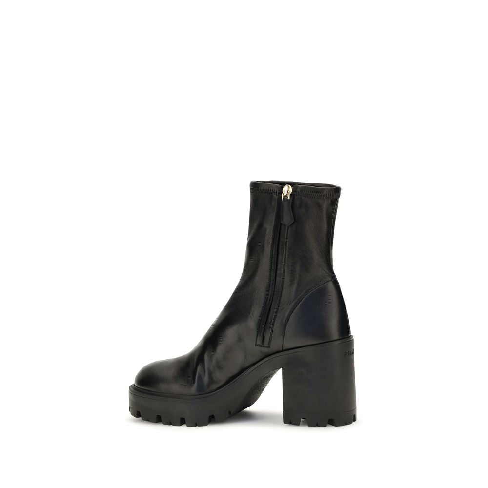 Schwarze Ankle Boots aus Kalbsleder Bos Taurus