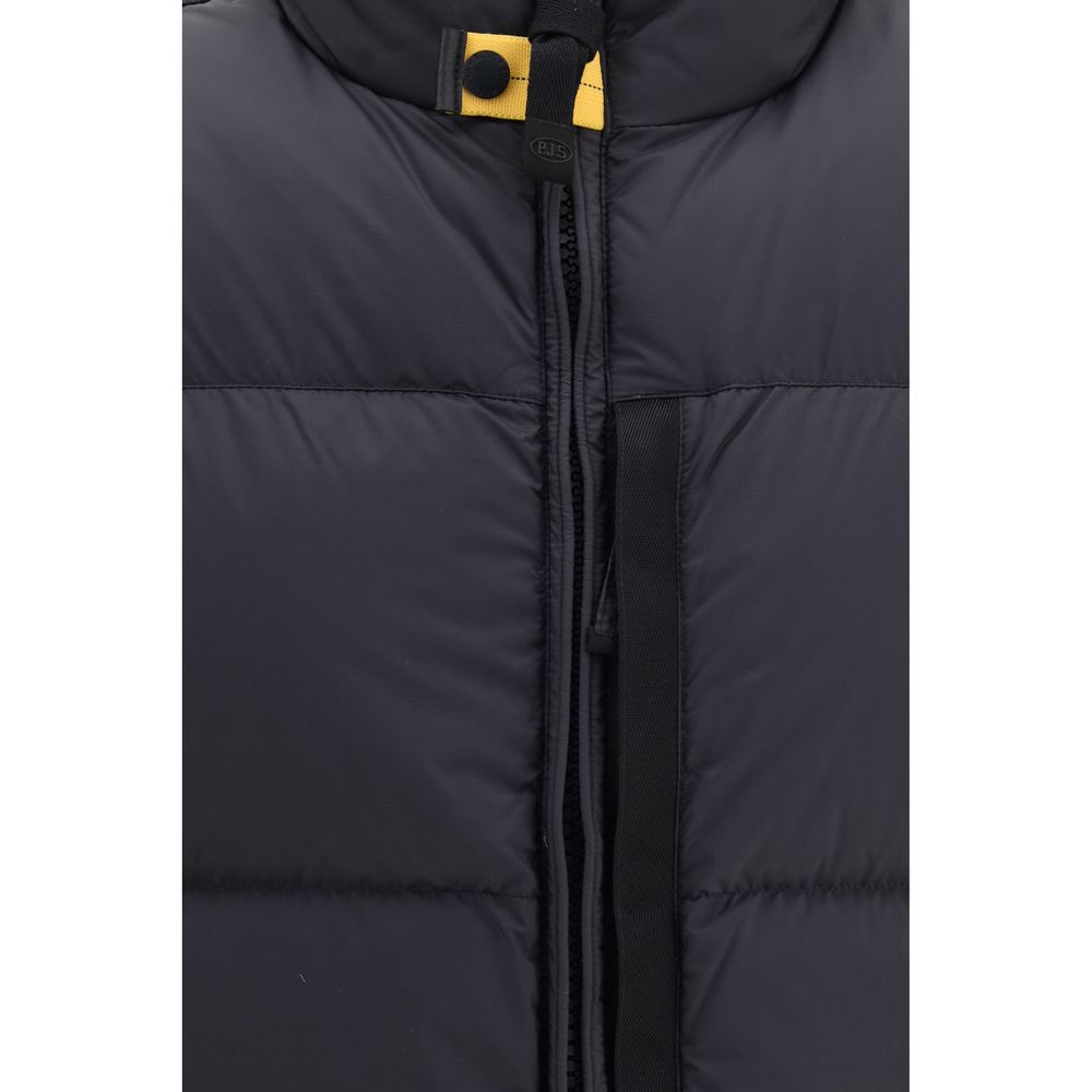 Schwarze ärmellose Jacke aus Polyamid