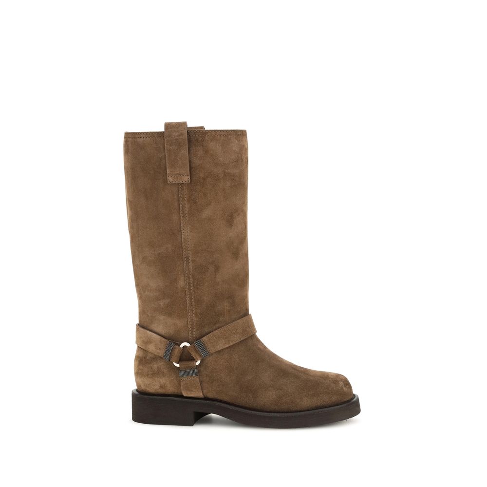 Braune Kalbsleder Bos Taurus Stiefeletten