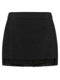 Schwarzer Ramie-Maxirock