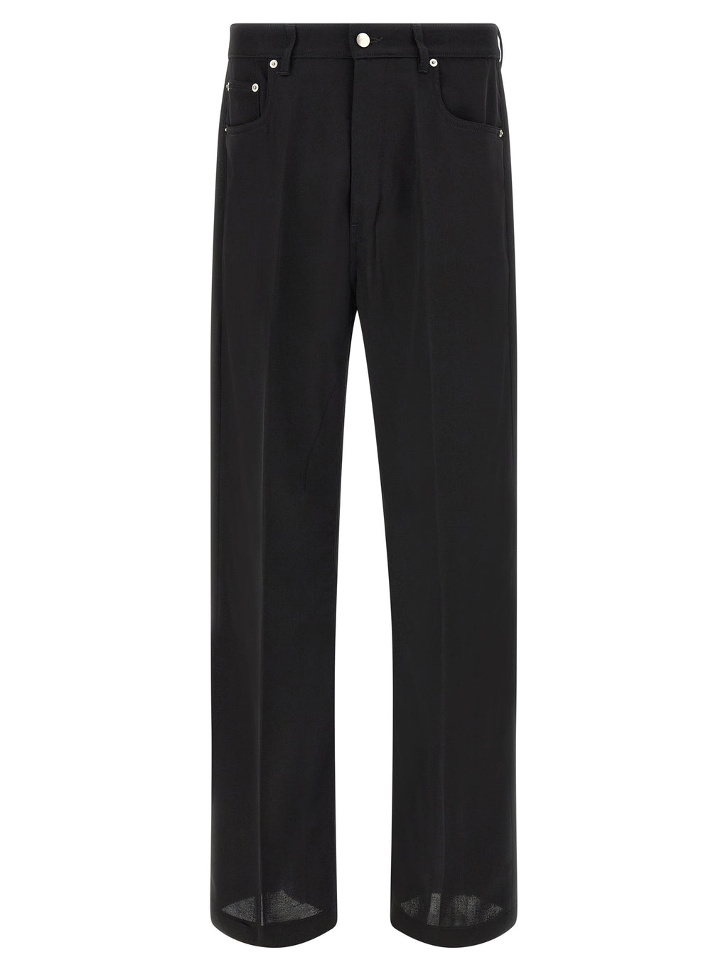 Schwarze Baumwolljeans im Relaxed Fit