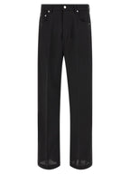 Schwarze Baumwolljeans im Relaxed Fit
