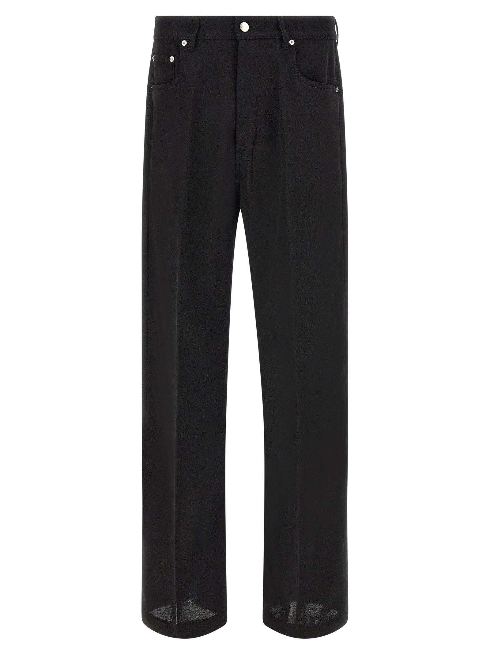 Schwarze Baumwolljeans im Relaxed Fit