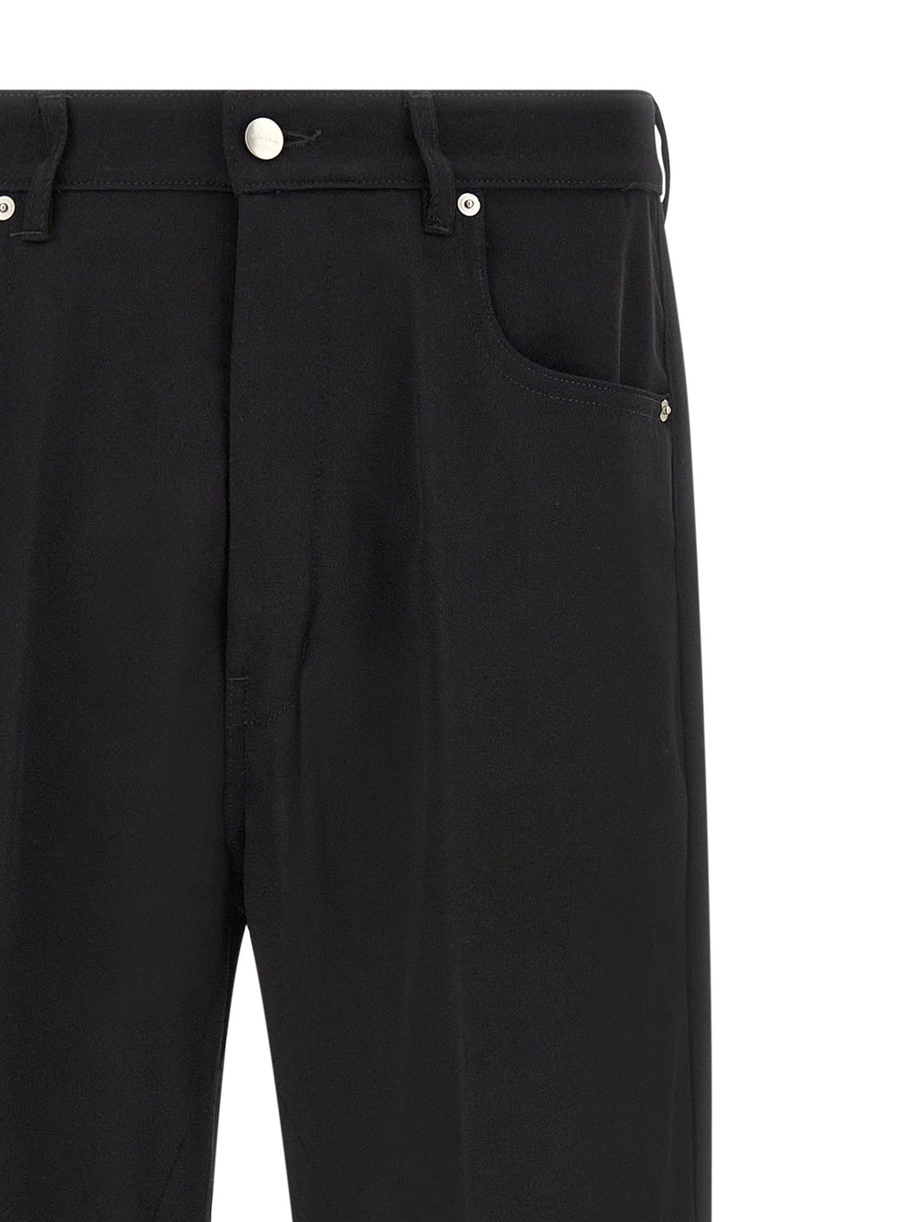Schwarze Baumwolljeans im Relaxed Fit
