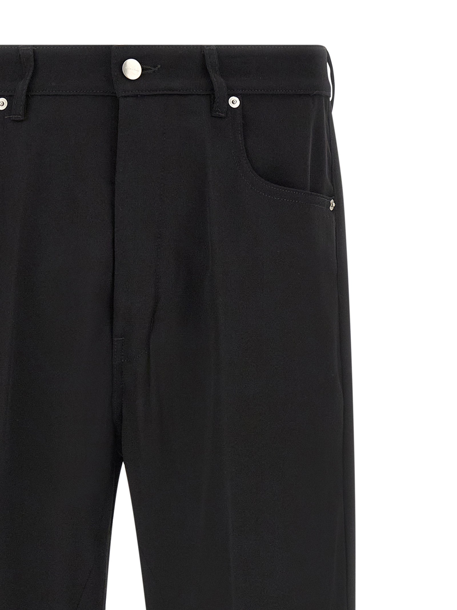 Schwarze Baumwolljeans im Relaxed Fit