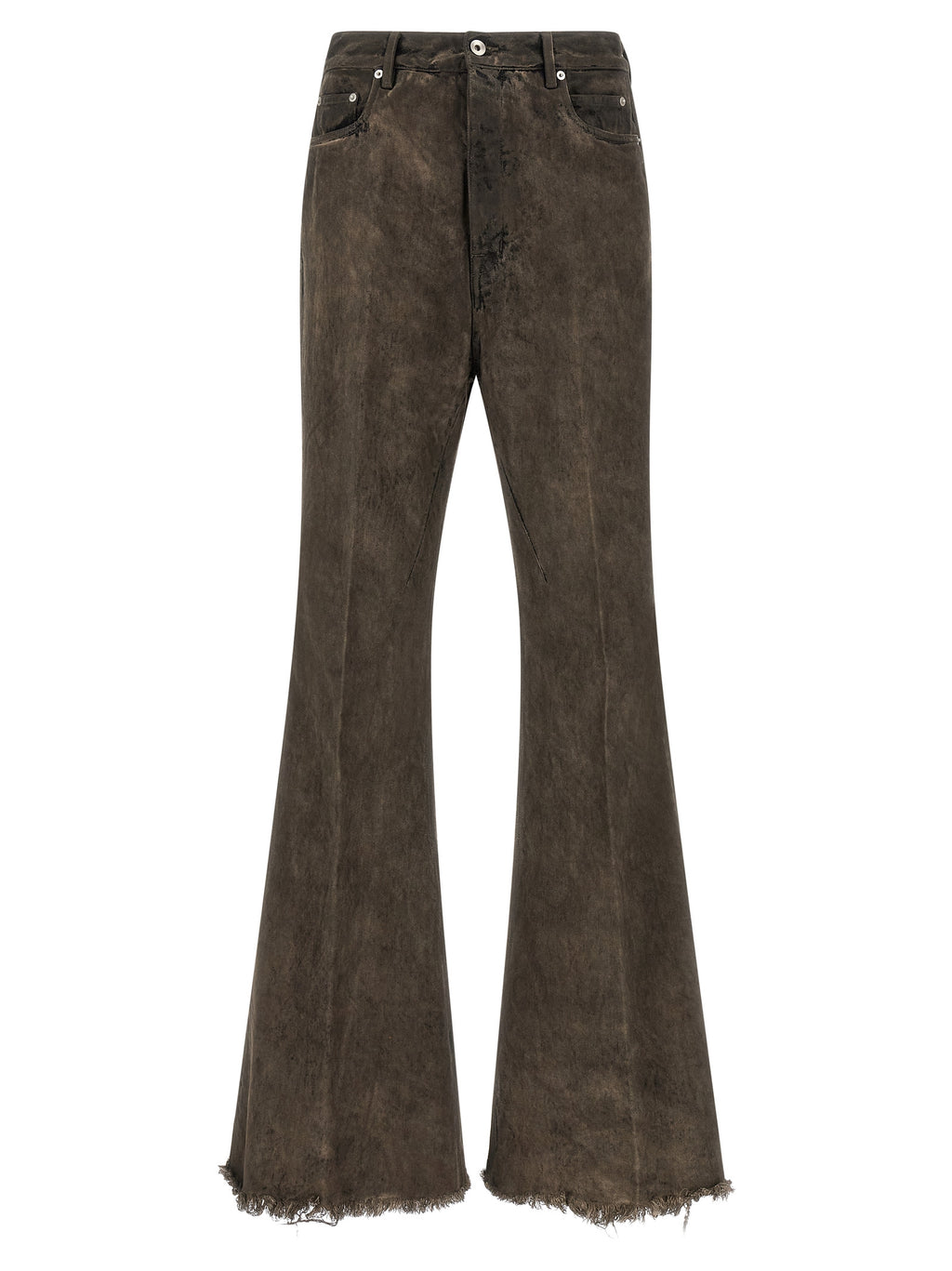 Graue Bootcut-Jeans aus Baumwolle
