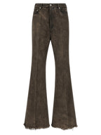 Graue Bootcut-Jeans aus Baumwolle