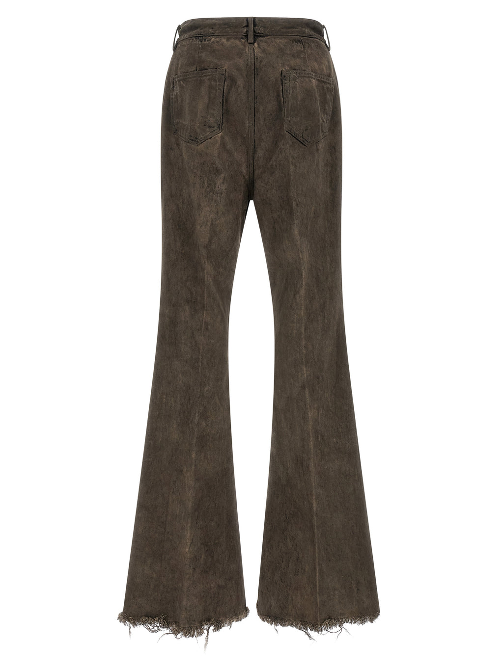 Graue Bootcut-Jeans aus Baumwolle