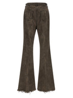 Graue Bootcut-Jeans aus Baumwolle