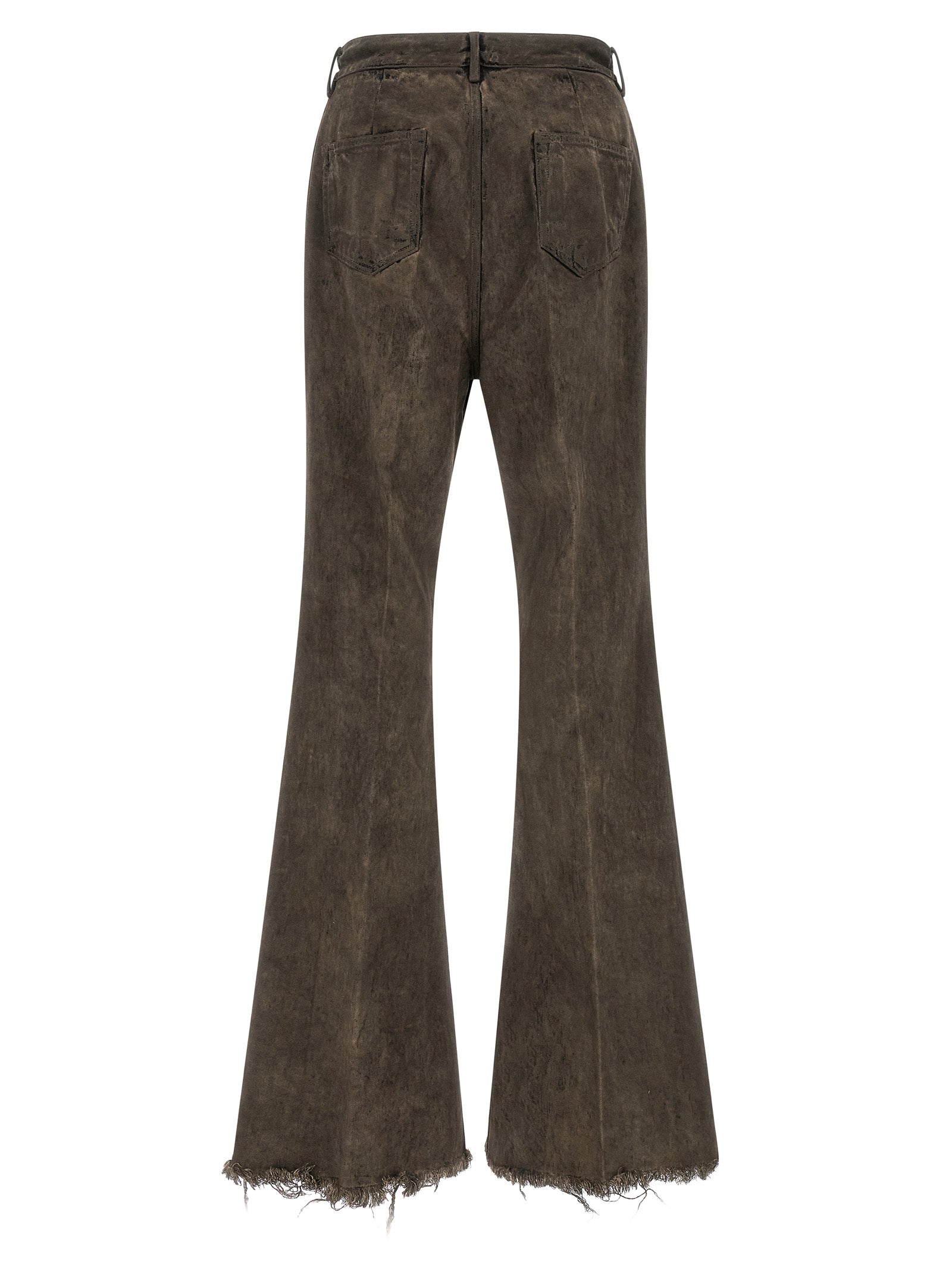 Graue Bootcut-Jeans aus Baumwolle
