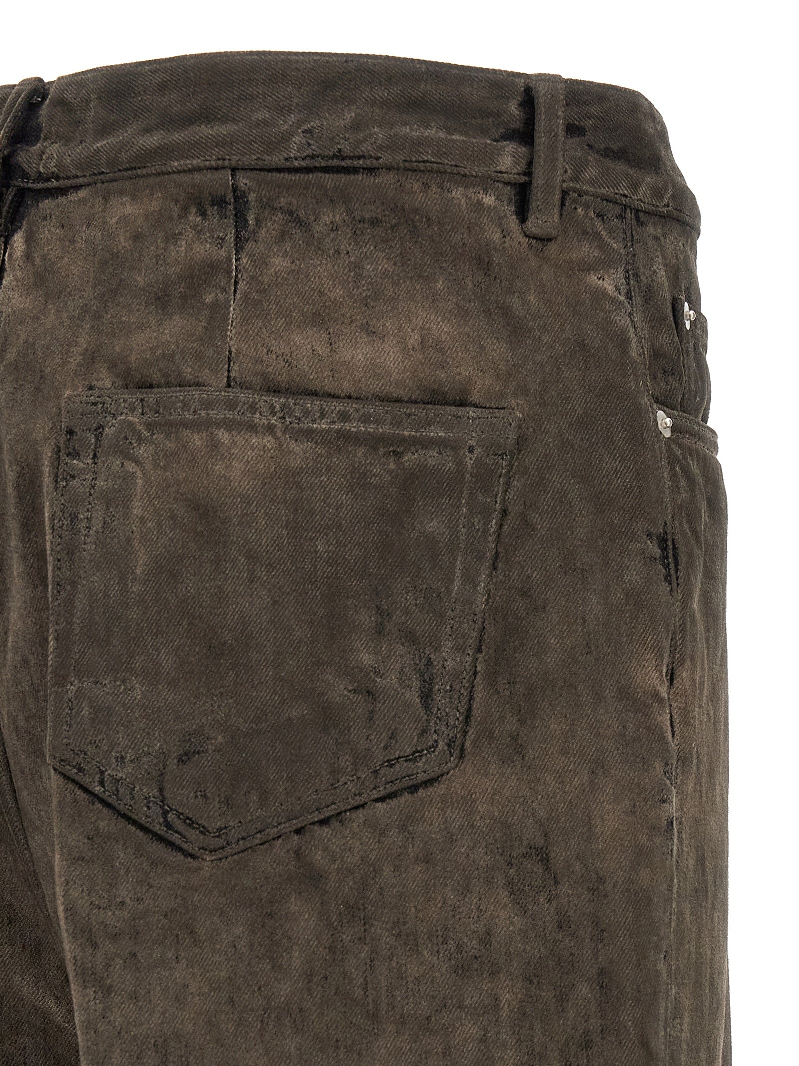 Graue Bootcut-Jeans aus Baumwolle