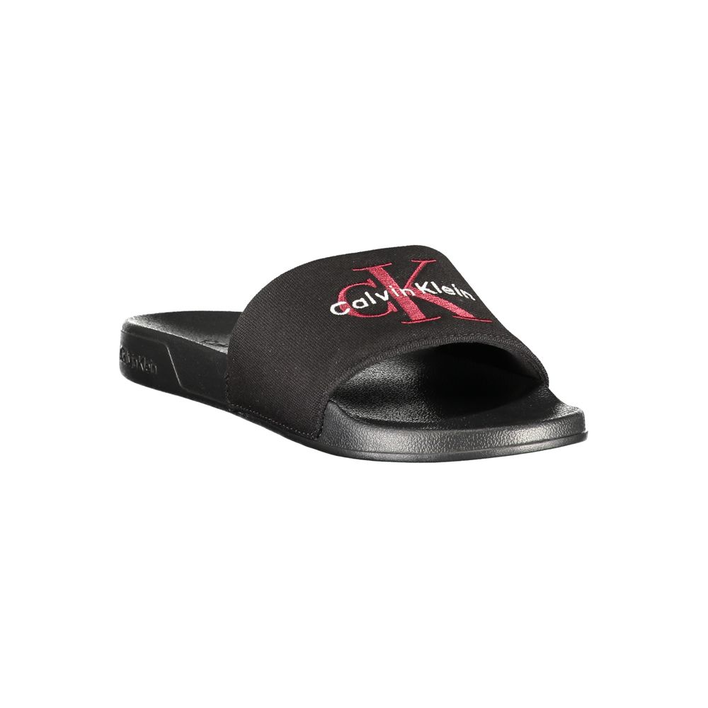 Schwarze Herren-Slipper aus Polyester