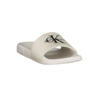 Weiße Damen-Slipper aus Polyester