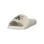 Weiße Damen-Slipper aus Polyester