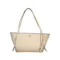 Beige Polyurethane Damen Handtasche