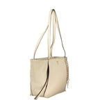 Beige Polyurethane Damen Handtasche