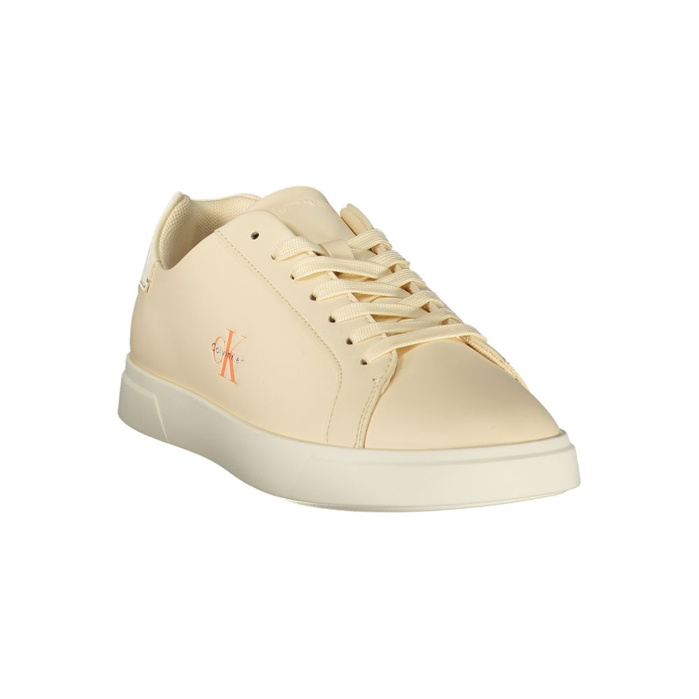 Damen-Sneaker aus beigem Polyurethan