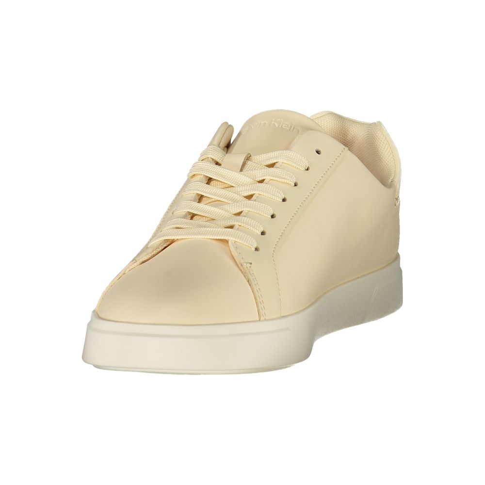 Damen-Sneaker aus beigem Polyurethan