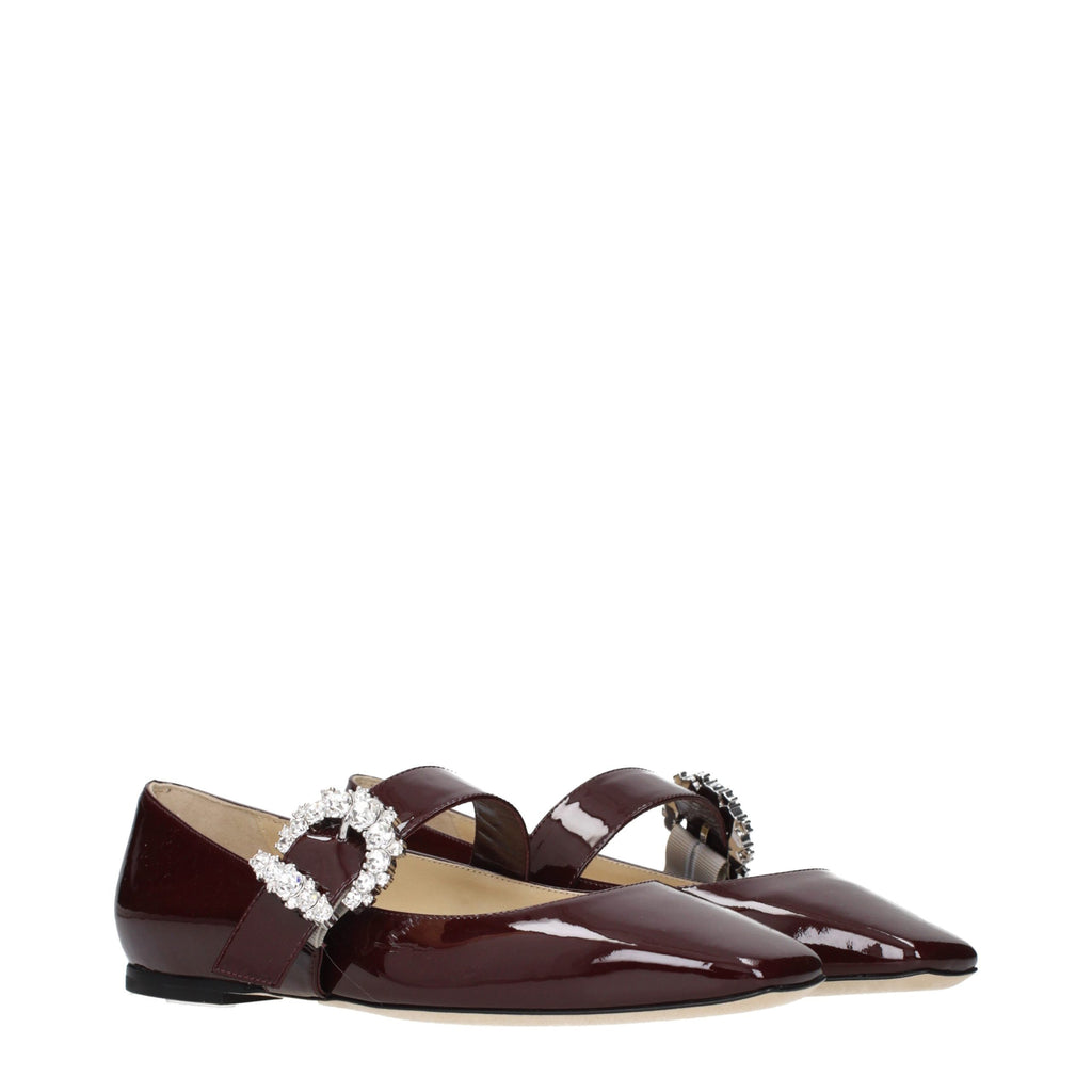Rote Ballerinas aus Leder