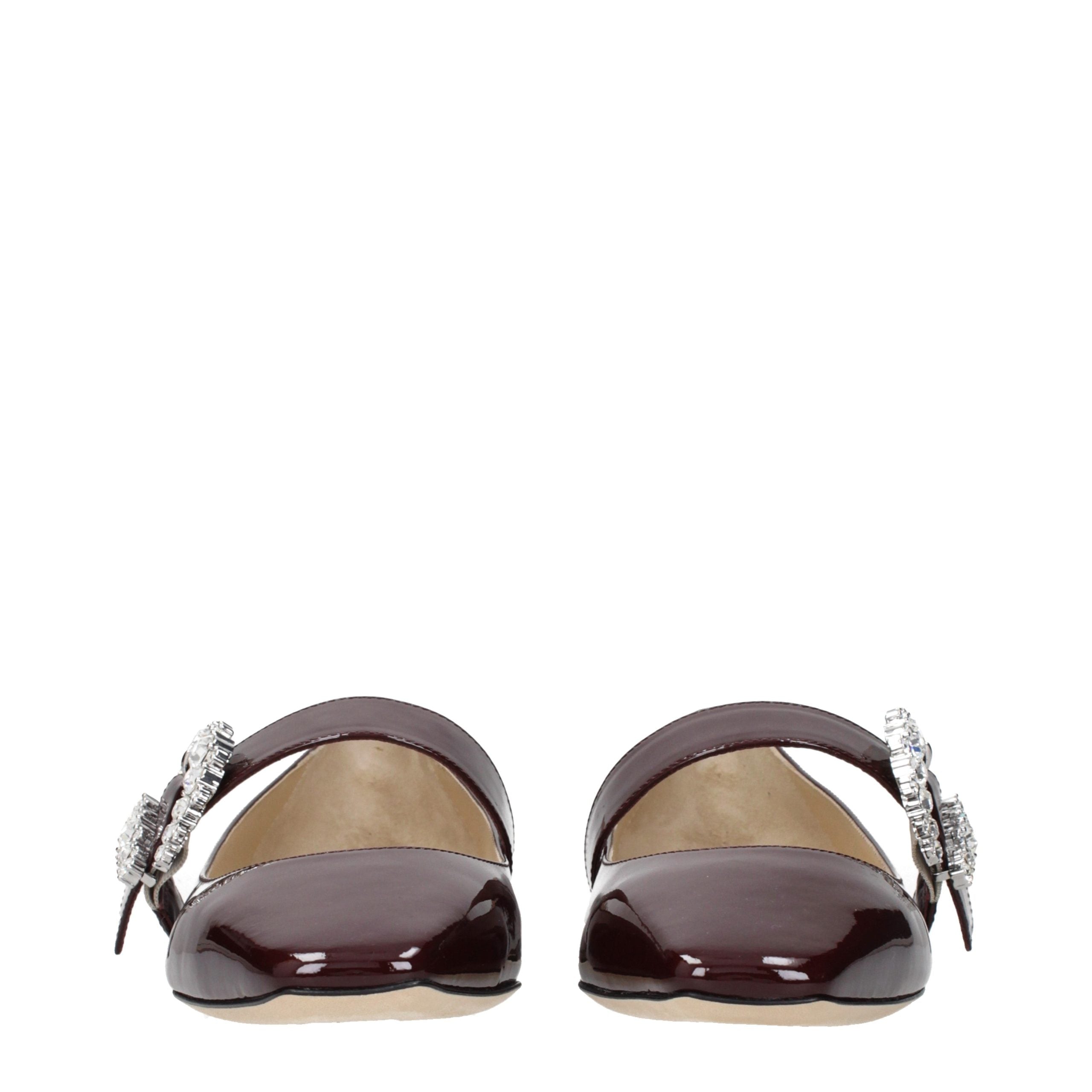 Rote Ballerinas aus Leder