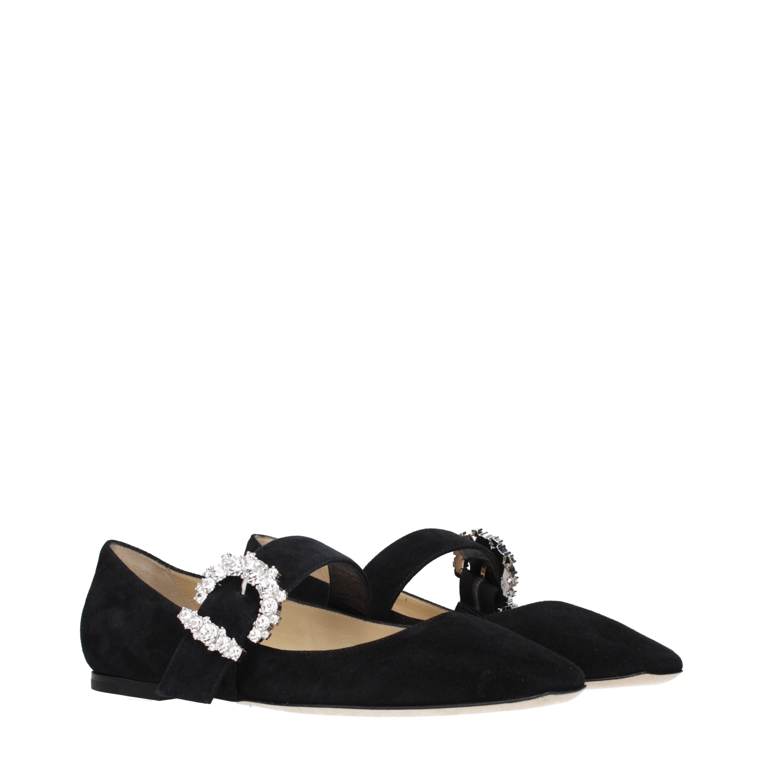 Schwarze Ballerinas aus Leder