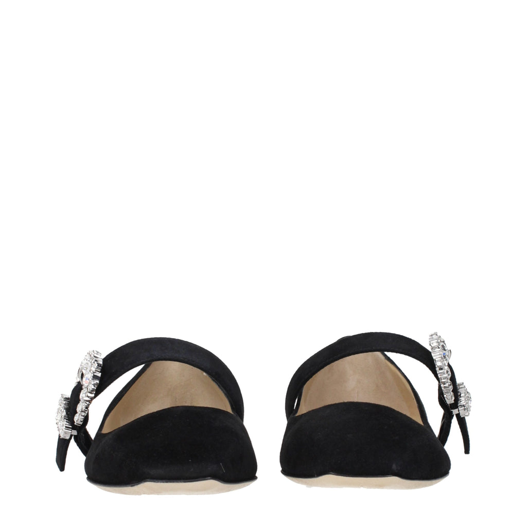 Schwarze Ballerinas aus Leder