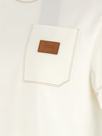 Weißes Baumwoll-T-Shirt Fendi