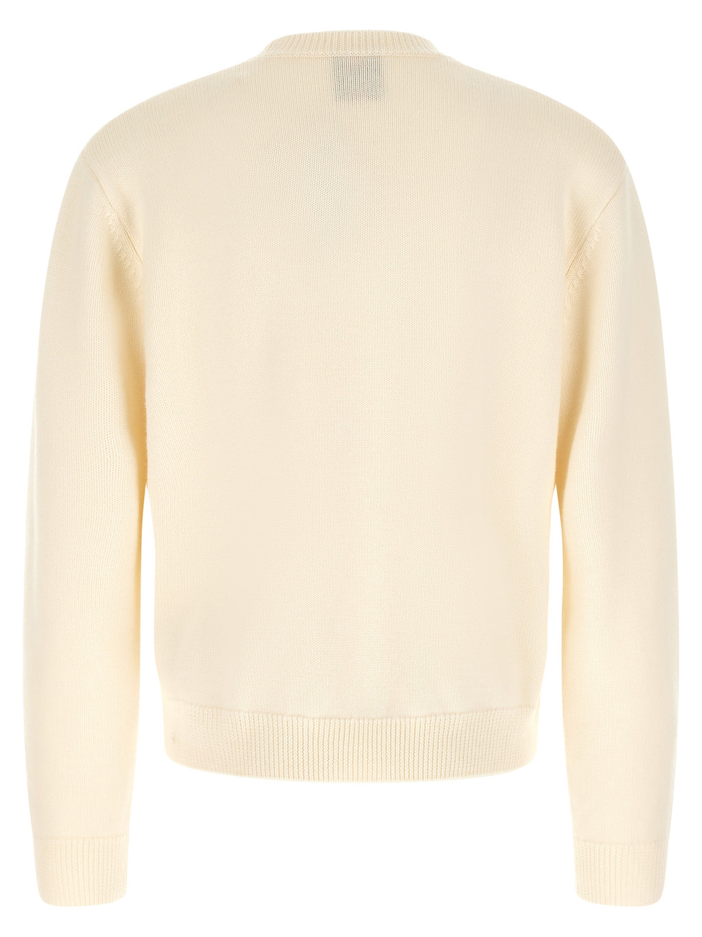 Weiße Wollstrickjacke