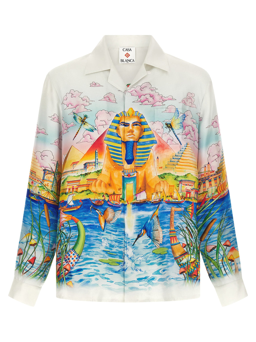 Mehrfarbige Seidenbluse