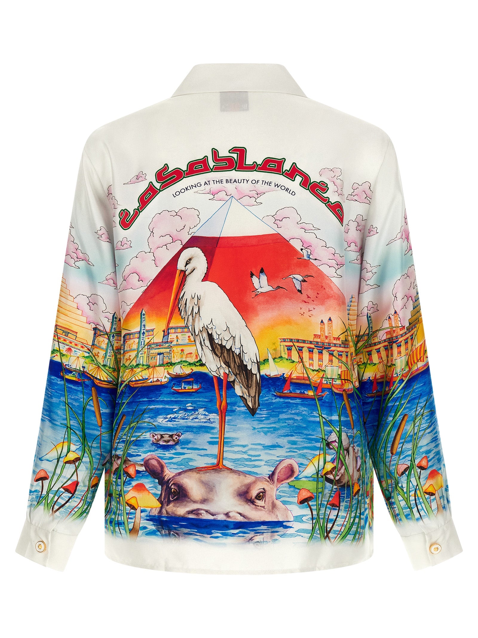 Mehrfarbige Seidenbluse