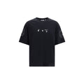Schwarzes Baumwoll-T-Shirt