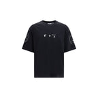 Schwarzes Baumwoll-T-Shirt