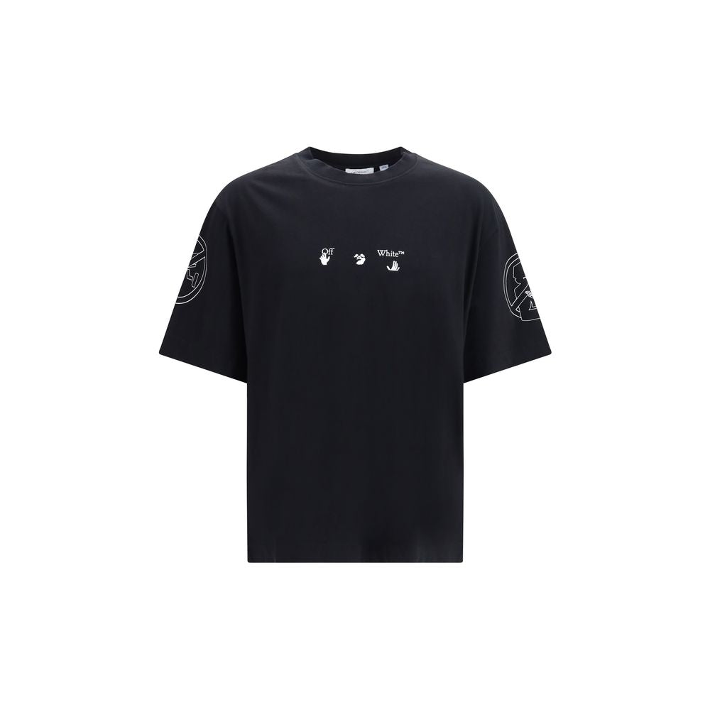 Schwarzes Baumwoll-T-Shirt