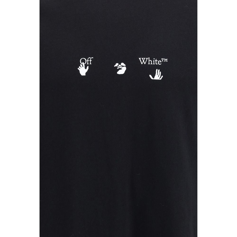 Schwarzes Baumwoll-T-Shirt