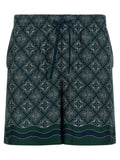 Mehrfarbige Cargo-Shorts aus Seide